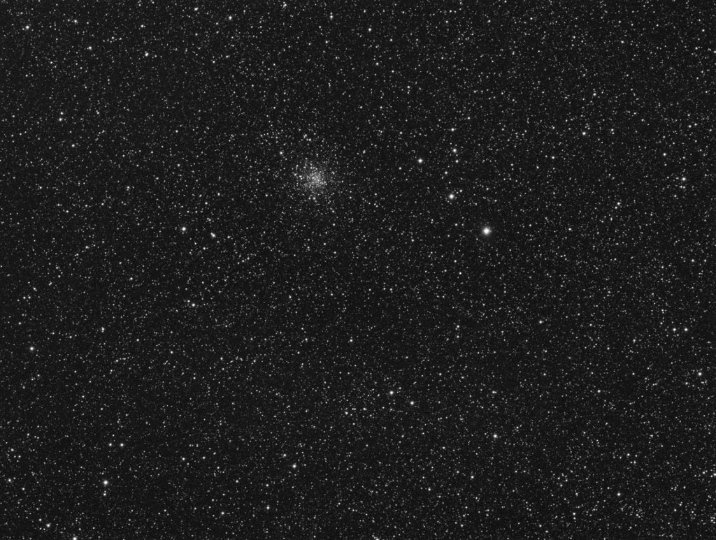 M71 globular cluster and Harvard 20 open cluster below