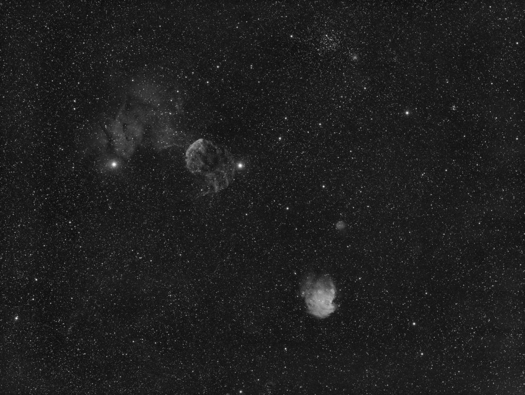 Gemini legs with H alpha filter. 10x10 minutes low altitude