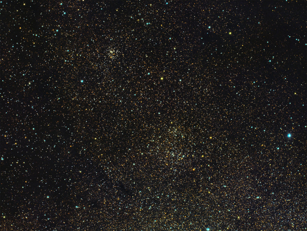 NGC6755 and 6756 open clusters in Aquila