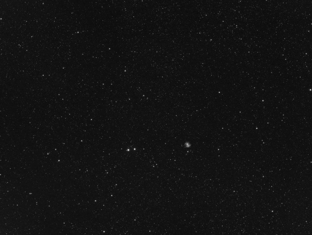 Merrill's Star and surrounding Minkowski 1-67 nebula - full frame