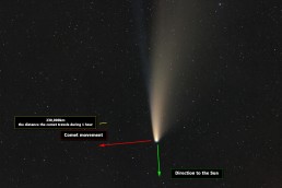 C/2020 F3 NEOWISE annotated