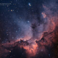 NGC7380 Wizard nebula narrowband and RGB