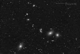 Markarian's Chain of galaxies in Virgo cluster
