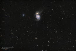 M51 Whirlpool galaxy in Canes Venatici