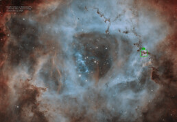 Rosette Nebula enlarged center